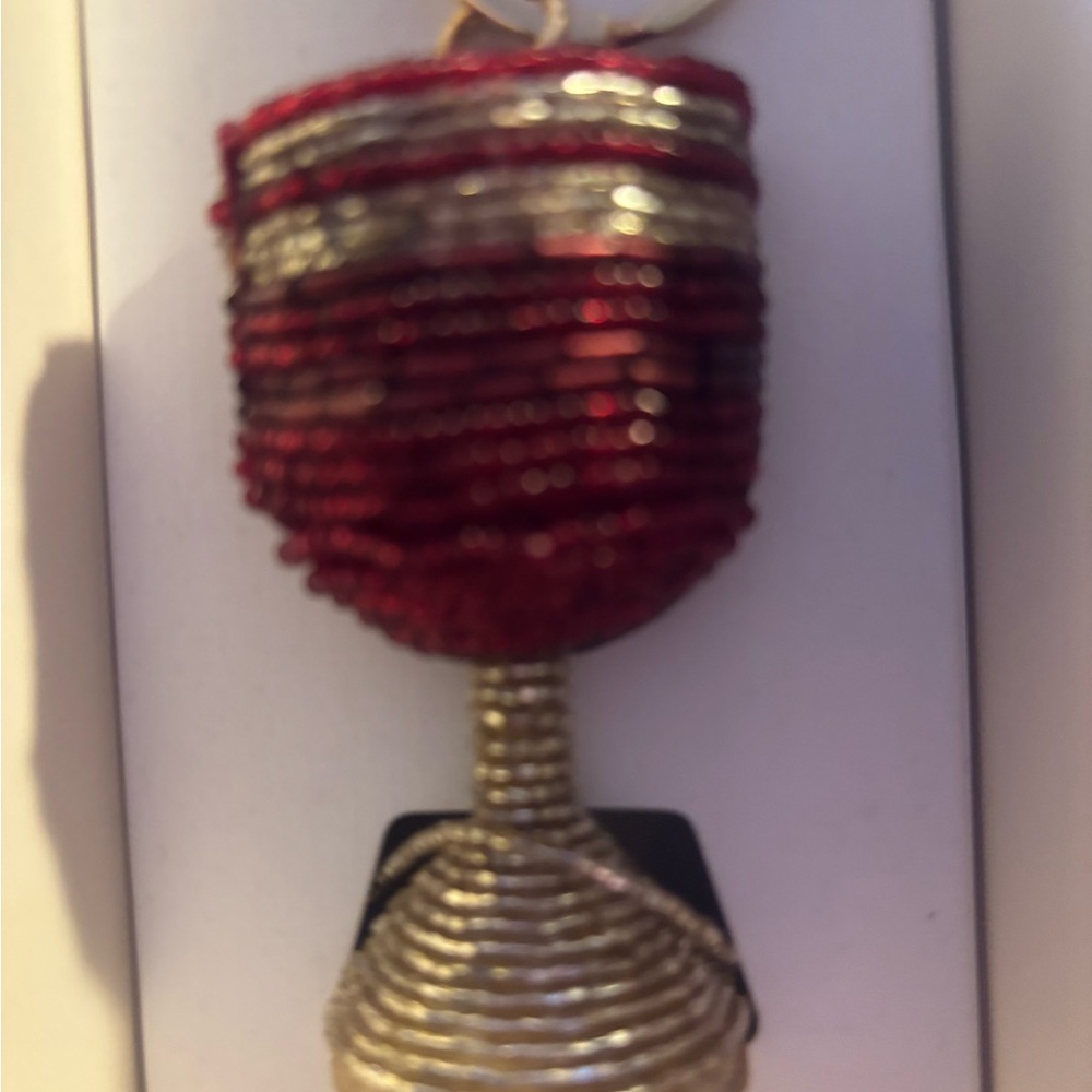 Haute Hippie Gold and White Patterned Accessory